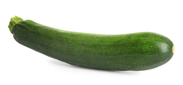 Frische Reife Grüne Zucchini Isoliert Auf Weiß — Stockfoto