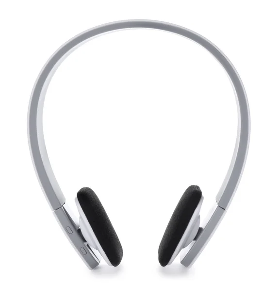 Stilvolle Moderne Drahtlose Kopfhörer Isoliert Auf Weiß — Stockfoto