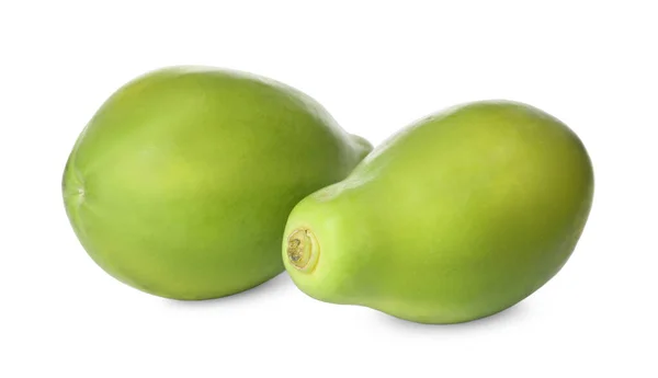 白色背景的新鲜成熟木瓜果 — 图库照片