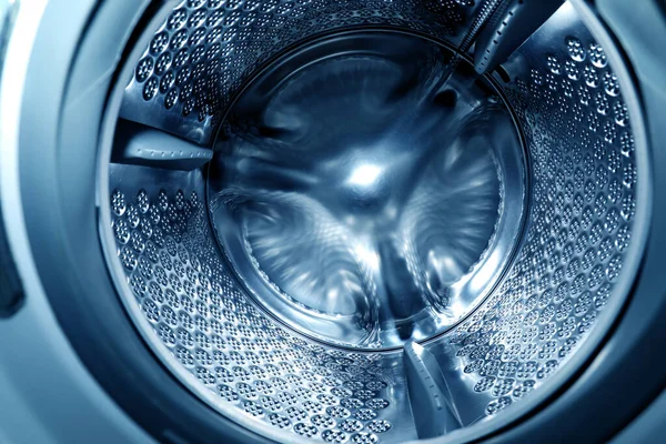 Empty Washing Machine Drum Closeup Laundry Day — Stock Photo, Image