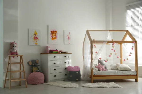 Cute Pictures Stylish Furniture Baby Room Interior Royalty Free Stock Photos