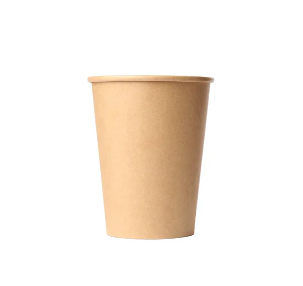 Kaffeetasse Zum Mitnehmen Aus Papier Isoliert Auf Weiß — Stockfoto