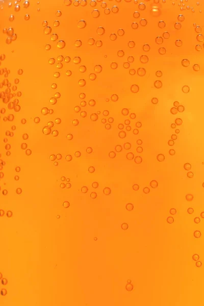 Bebida Naranja Con Burbujas Como Fondo Primer Plano —  Fotos de Stock