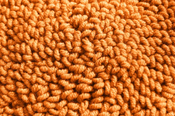 Оранжевые Шерстяные Нити Качестве Фона Вид Сверху — стоковое фото