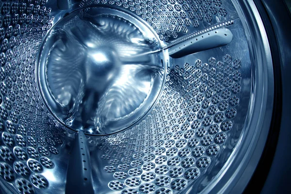 Töm Tvättmaskin Trumma Närbild Tvättdag — Stockfoto