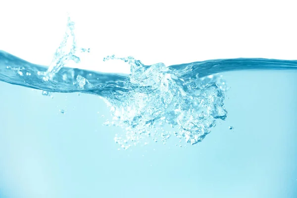 Splash Água Pura Sobre Fundo Branco Close — Fotografia de Stock