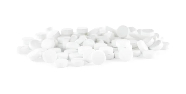 Купка Таблеток Білому Тлі Медичне Лікування — стокове фото