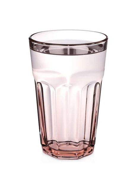 Neues Sauberes Glas Mit Wasser Isoliert Auf Weiß — Stockfoto