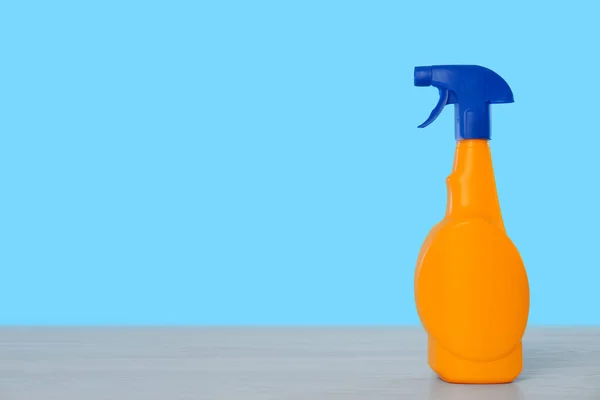 Bottle Cleaning Product Light Table Space Text — Stock Photo, Image