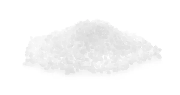 Pile Natural Salt White Background — Stock Photo, Image