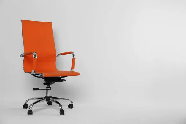 Comfortable Office Chair White Background Space Text — Stock Photo, Image