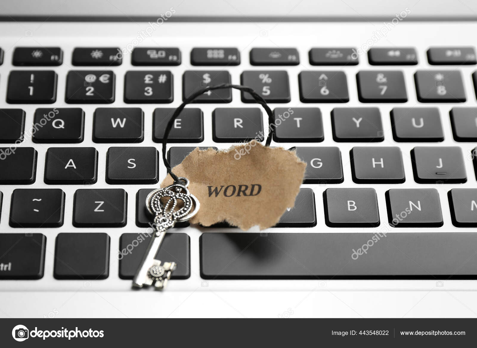 Ключ Тегом Word Клавиатуре Ноутбука Крупным Планом Ключевые Слова.