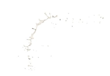 Beyaz arka planda lezzetli süt damlaları