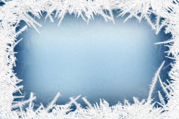 Beautiful Frost Pattern Illustration Winter Cold Weather — Stock Photo, Image