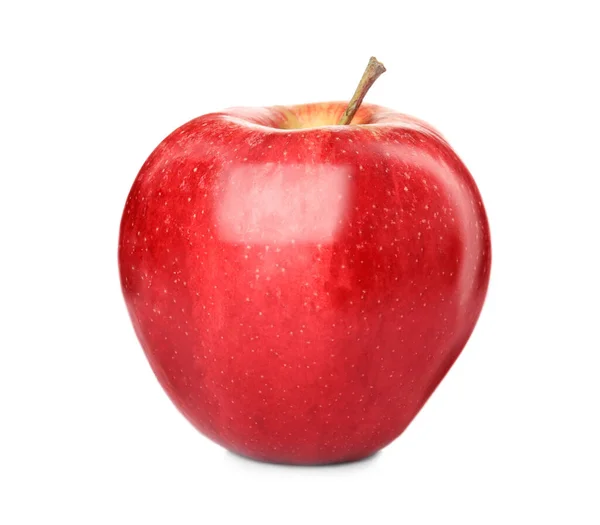 Čerstvé Zralé Červené Jablko Izolované Bílém — Stock fotografie