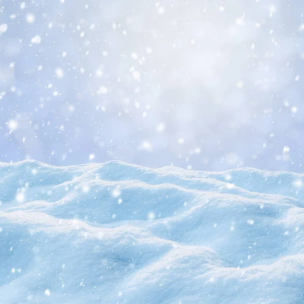 Design Zimních Karet Krásný Nadýchaný Sníh Venku — Stock fotografie