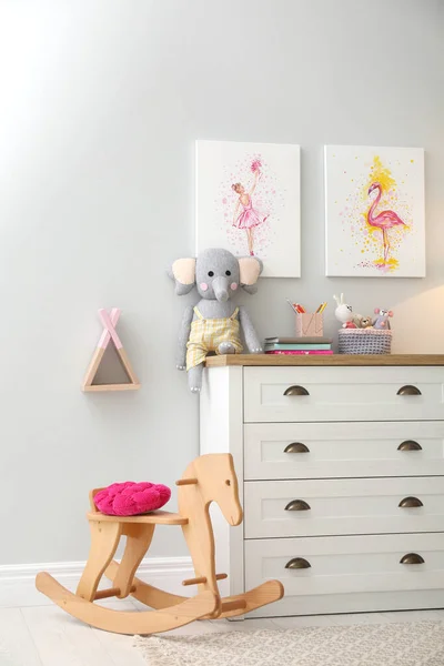 Chest Drawers Beautiful Pictures Children Room Interior Design Royalty Free Stock Photos