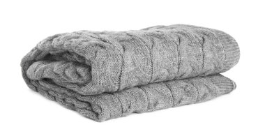 Beyaz arka planda gri ekose örülmüş şık