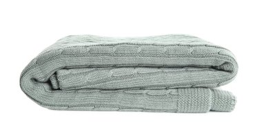 Beyaz arka planda gri ekose örülmüş şık