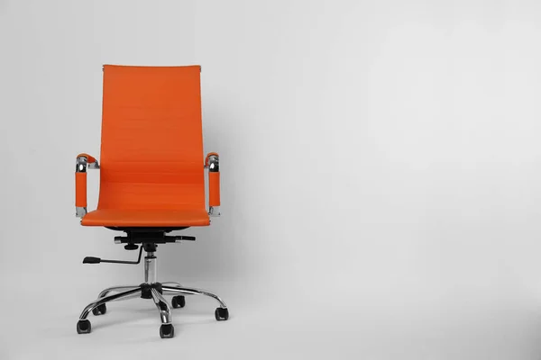 Comfortable Office Chair White Background Space Text — Stock Photo, Image