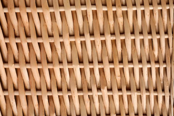 Handmade Wicker Basket Made Natural Material Background Closeup View — Stock Photo, Image