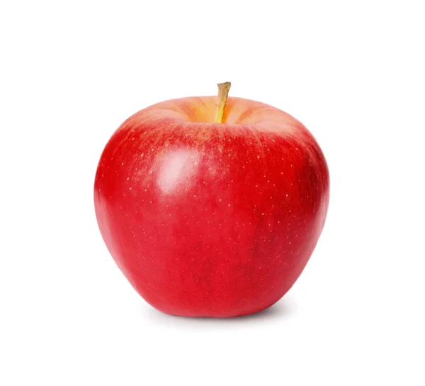 Świeże Dojrzałe Czerwone Jabłko Izolowane Białym — Zdjęcie stockowe