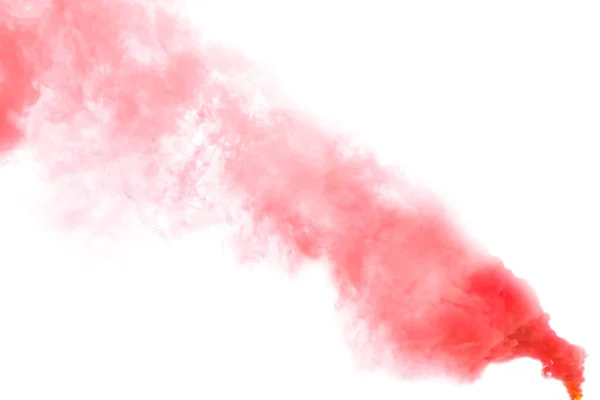 Женщина Цветной Дымовой Шашкой Зонтиком Открытом Воздухе Крупным Планом — стоковое фото