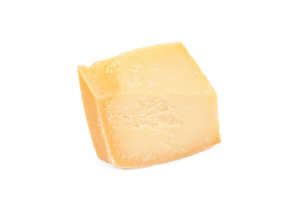 Bir Parça Lezzetli Parmesan Peyniri Beyaza Izole Edilmiş — Stok fotoğraf