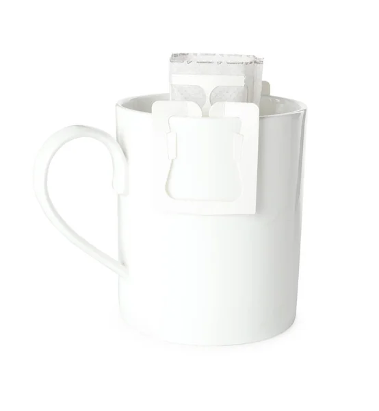 Beyaza Izole Edilmiş Kahve Torbası — Stok fotoğraf
