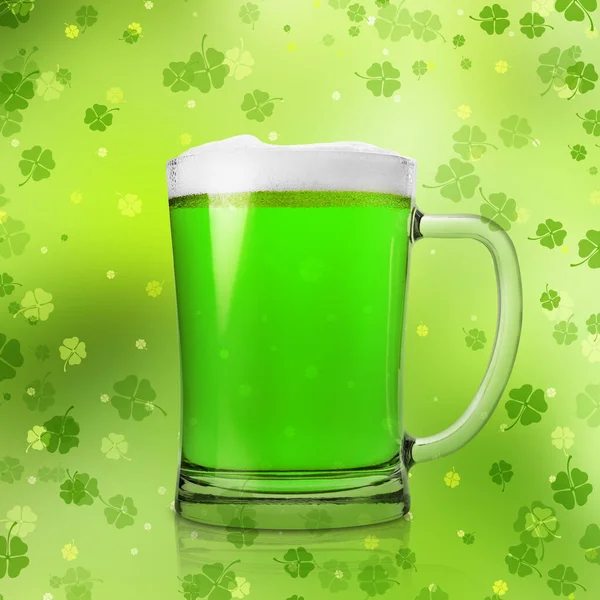 Smaklig Grön Färg Bakgrund Patrick Day Firande — Stockfoto