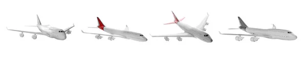 Conjunto Aviões Brinquedo Isolados Branco Design Banner — Fotografia de Stock