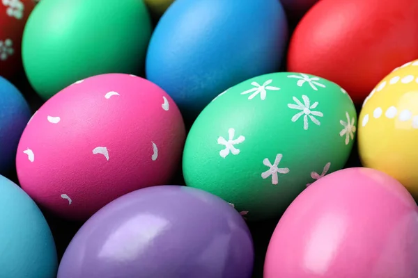 Uova Colorate Come Sfondo Primo Piano Buona Pasqua — Foto Stock