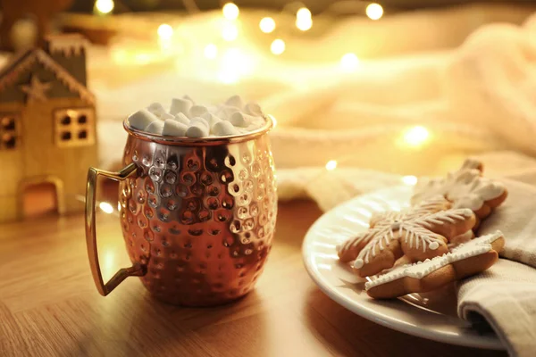 마시멜로 크리스마스 디오르와 뜨거운 — 스톡 사진