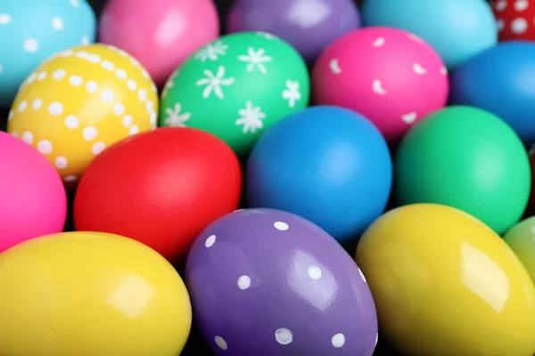 Huevos Coloridos Como Fondo Primer Plano Feliz Pascua — Foto de Stock