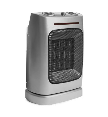 Modern elektrikli fan ısıtıcısı beyazda izole