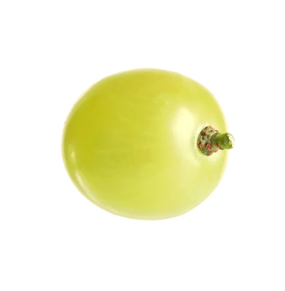 Délicieux Raisin Vert Mûr Isolé Sur Blanc — Photo