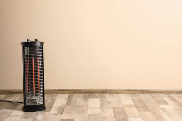 New Modern Electric Heater Floor Room Space Text — Stock Photo, Image