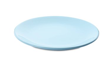 Temiz boş seramik tabak beyaz üzerine izole