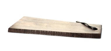 Beyazda izole edilmiş yeni tahta. Mutfak aletleri