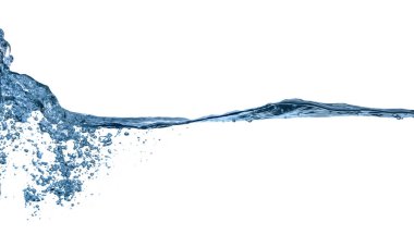 Hafif arkaplanda saf su damlası, yakın plan.