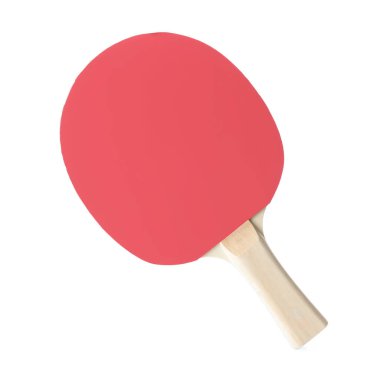 Ping pong raketi beyaza izole edilmiş. Masa tenisi ekipmanı