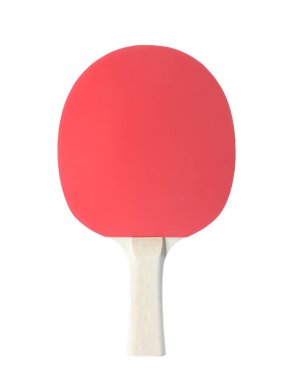 Ping pong raketi beyaza izole edilmiş. Masa tenisi ekipmanı
