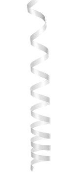 Güzel yılanbalığı şeridi beyaza izole edilmiş. Parti ögesi