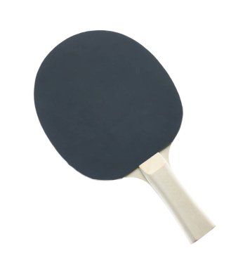 Ping pong raketi beyaza izole edilmiş. Masa tenisi ekipmanı