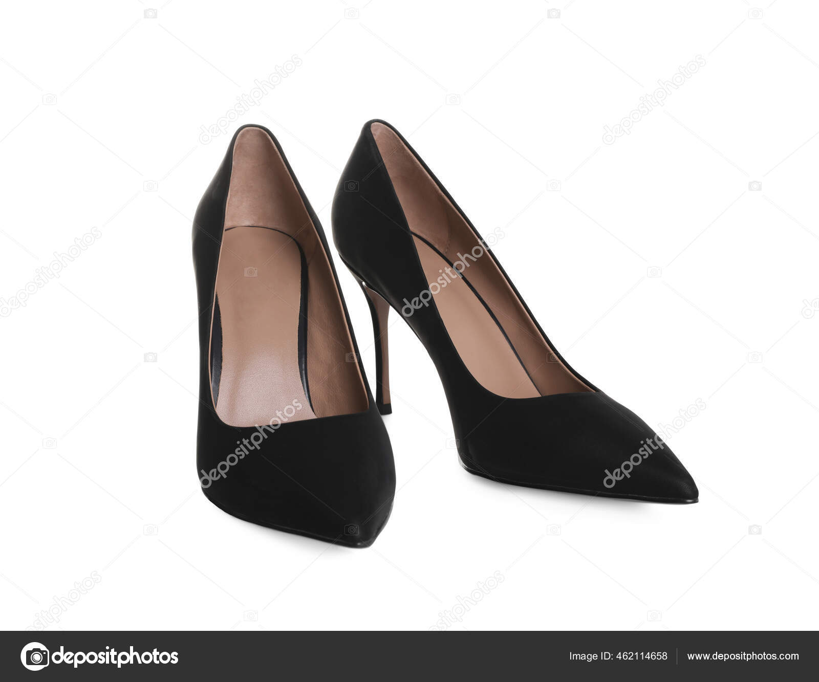 zapatos negros de tacon alto