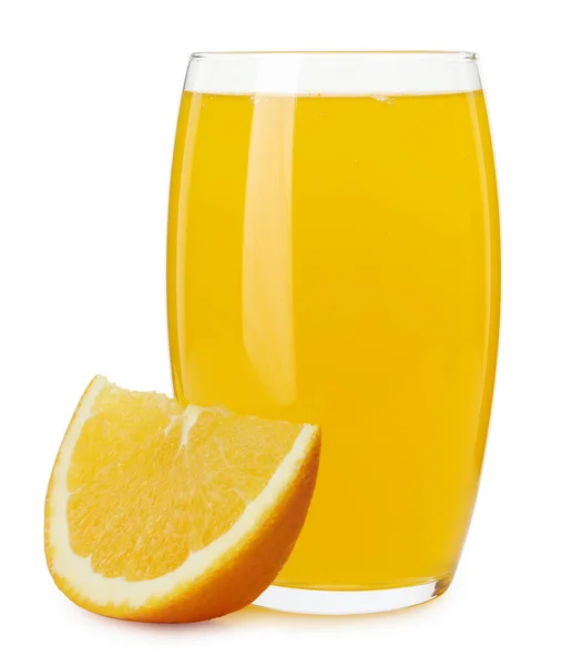 Вкусная Апельсиновая Содовая Вода Свежие Фрукты Белом Фоне — стоковое фото