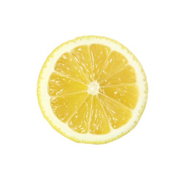 Taze limon. Beyazlar üzerinde yarı izole.