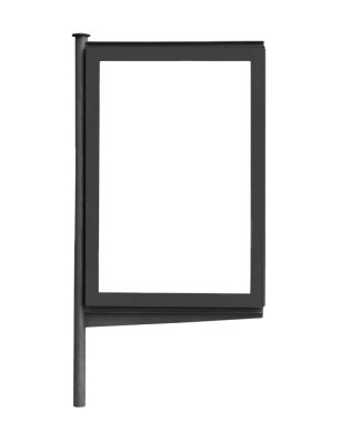 Boş reklam panosu beyaza izole edilmiş. Tasarım için model