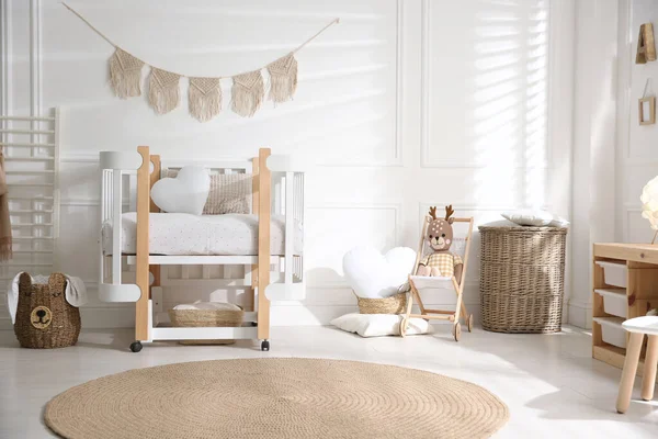 Baby Room Interni Con Mobili Giocattoli Alla Moda — Foto Stock