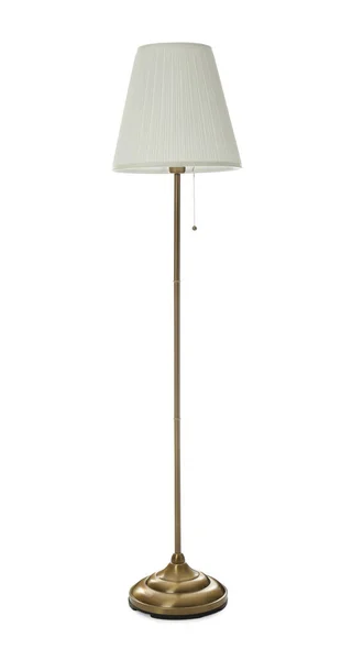 Stylish Elegant Floor Lamp Isolated White — Stock Photo, Image